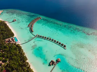 Mercure Maldives Kooddoo – Luftaufnahme, Gaafu-Alifu-Atoll, Malediven